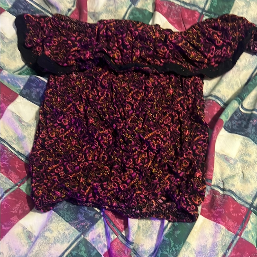 Bebe Off-Shoulder Floral Top
